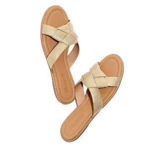 MADEWELL  Jamie Slide Sandal in Golden Metallic Size 7.5